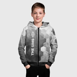 Детская толстовка 3D на молнии The Sims - grey gradient по-вертикали - фото 2