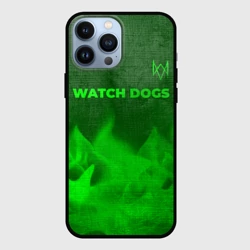 Чехол для iPhone 13 Pro Max Watch Dogs - green gradient посередине