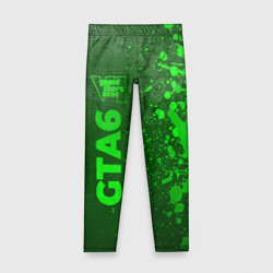 Детские леггинсы 3D GTA6 - green gradient по-вертикали