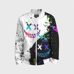 Детский бомбер 3D Неоновые брызги - жуткие улыбки
