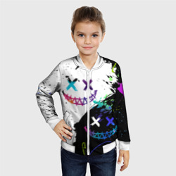 Детский бомбер 3D Неоновые брызги - жуткие улыбки - фото 2