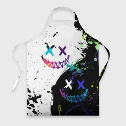 Фартук 3D Неоновые брызги - жуткие улыбки