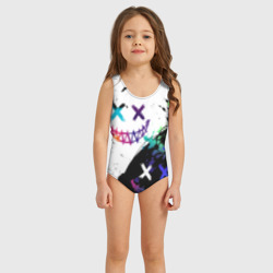 Детский купальник 3D Неоновые брызги - жуткие улыбки