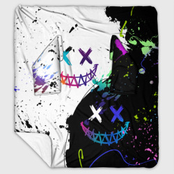 Плед с рукавами Неоновые брызги - жуткие улыбки