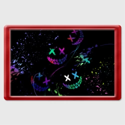 Магнит 45*70 Неновые краски - лица крипи смайл