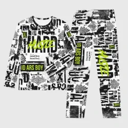 Мужской костюм для дома 3D Pattern with inscriptions hustle sand boy