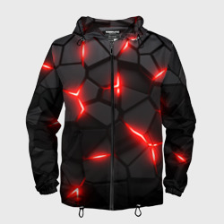 Мужская ветровка 3D Красная неоновая броня