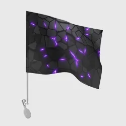 Флаг для автомобиля Фиолетовая неоновая броня