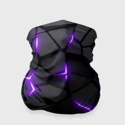 Бандана-труба 3D Фиолетовая неоновая броня