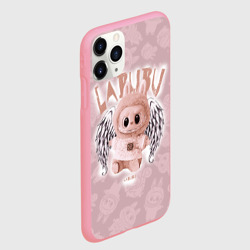 Чехол для iPhone 11 Pro Max матовый Лабубу ангел на розовом - фото 2