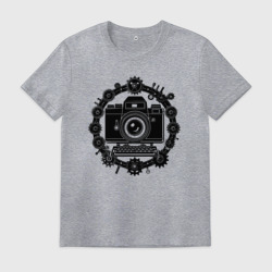 Мужская футболка хлопок Фотоаппарат и пишущая машинка журналиста
