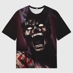 Мужская футболка oversize 3D Берсерк Гэтс в ярости