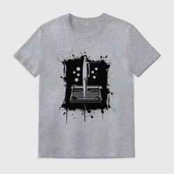 Мужская футболка хлопок Ручка и машинка журналиста