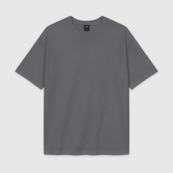 Мужская футболка Oversize хлопок premium Серая однотонная без дизайна