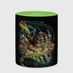 Кружка с полной запечаткой Зеленый дракон оплота - Герои Меча и Магии 3 - фото 2