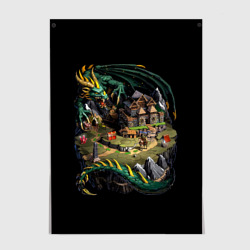 Постер Зеленый дракон оплота - Герои Меча и Магии 3