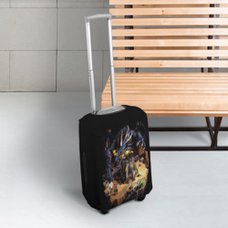 Чехол для чемодана 3D Черный дракон темницы - Герои Меча и Магии 3 - фото 2
