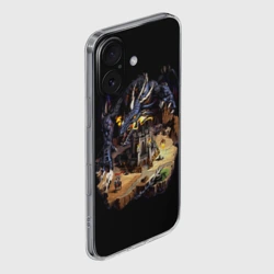 Чехол для iPhone 16 силиконовый с защитой камеры Черный дракон темницы - Герои Меча и Магии 3 - фото 2