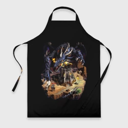 Фартук 3D Черный дракон темницы - Герои Меча и Магии 3