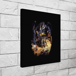 Холст квадратный Черный дракон темницы - Герои Меча и Магии 3 - фото 2