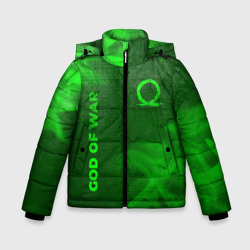 Зимняя куртка для мальчиков 3D God of War - green gradient вертикально