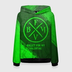 Женская толстовка 3D Bullet For My Valentine - green gradient