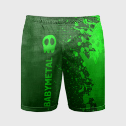 Мужские шорты спортивные Babymetal - green gradient по-вертикали