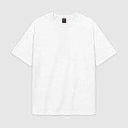 Женская футболка Oversize хлопок texturе белая однотонная без принта