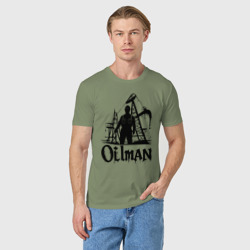 Мужская футболка хлопок Нефтяник у буровой установки - фото 2