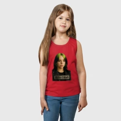 Детская майка хлопок Билли Айлиш с зелеными волосами - фото 2