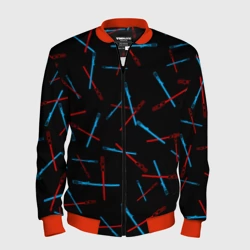 Мужской бомбер 3D Паттерн из световых мечей