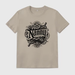 Мужская футболка хлопок Механический стиль няня