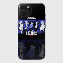 Чехол для iPhone 15 силиконовый с защитой камеры Лазарь аниме сериал