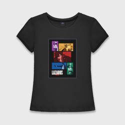 Женская футболка хлопок Slim Лазарь аниме постер