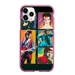 Чехол для iPhone 11 Pro Max матовый David Bowie vintage collage