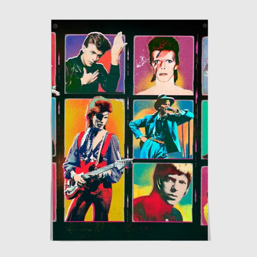 Постер David Bowie vintage collage
