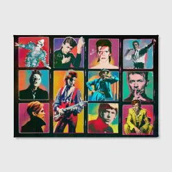 Холст прямоугольный David Bowie vintage collage - фото 2