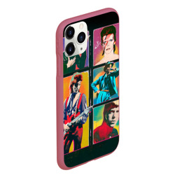 Чехол для iPhone 11 Pro Max матовый David Bowie vintage collage - фото 2
