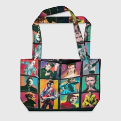 Пляжная сумка 3D David Bowie vintage collage