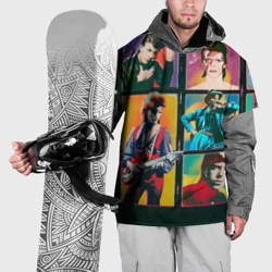 Накидка на куртку 3D David Bowie vintage collage