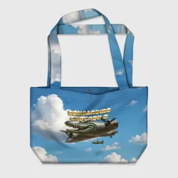 Пляжная сумка 3D Bombardino Crocodillo мем