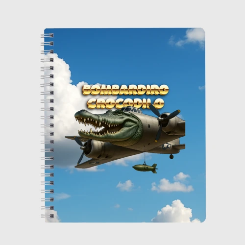 Тетрадь Bombardino Crocodillo мем