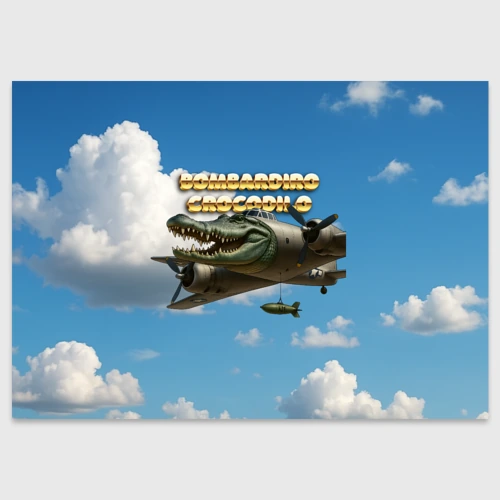 Поздравительная открытка Bombardino Crocodillo мем