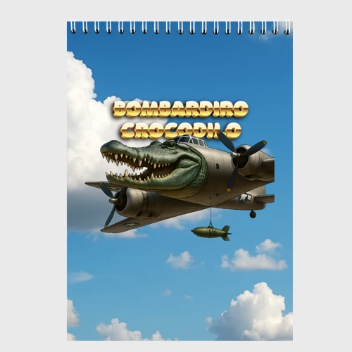 Скетчбук Bombardino Crocodillo мем
