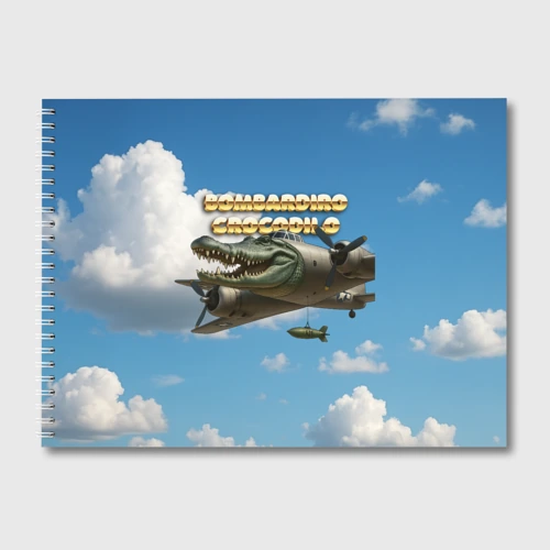 Альбом для рисования Bombardino Crocodillo мем
