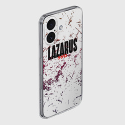 Чехол для iPhone 16 силиконовый с защитой камеры Лазарь аниме надпись гранж - фото 2
