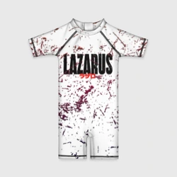 Детский купальный костюм 3D Лазарь аниме надпись гранж