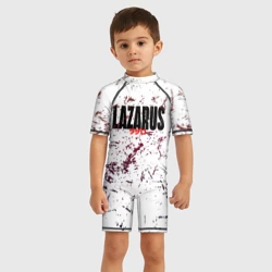 Детский купальный костюм 3D Лазарь аниме надпись гранж - фото 2