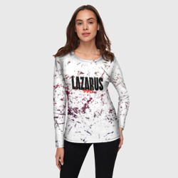 Женский лонгслив 3D Лазарь аниме надпись гранж - фото 2