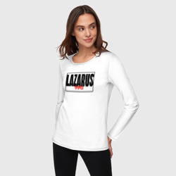 Женский лонгслив хлопок Лазарь аниме надпись - фото 2